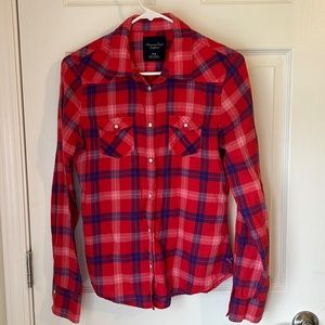 American Eagle Flannel Long Sleeve Size M